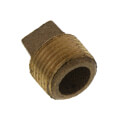 4" Brass Plug, Cored (Lead Free) in Muscat Oman