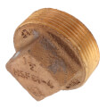 1-1/2" Brass Square Head Plug (Lead Free) in Muscat Oman