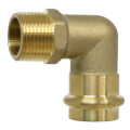 1/2" Copper Press x 3/8" MIP Forged DZR Brass Transition Elbow (Lead Free) in Muscat Oman