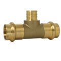 3/4" Press × 3/4" Press × 1/2" FIP Brass Transition Tee (LF) in Muscat Oman