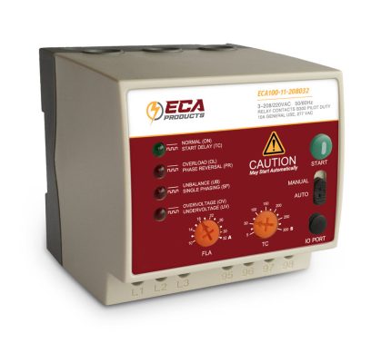 ICM Controls ECA100-11-208080 3-PHASE Motor Protection Relay 208/220VAC 25-80A in Muscat Oman