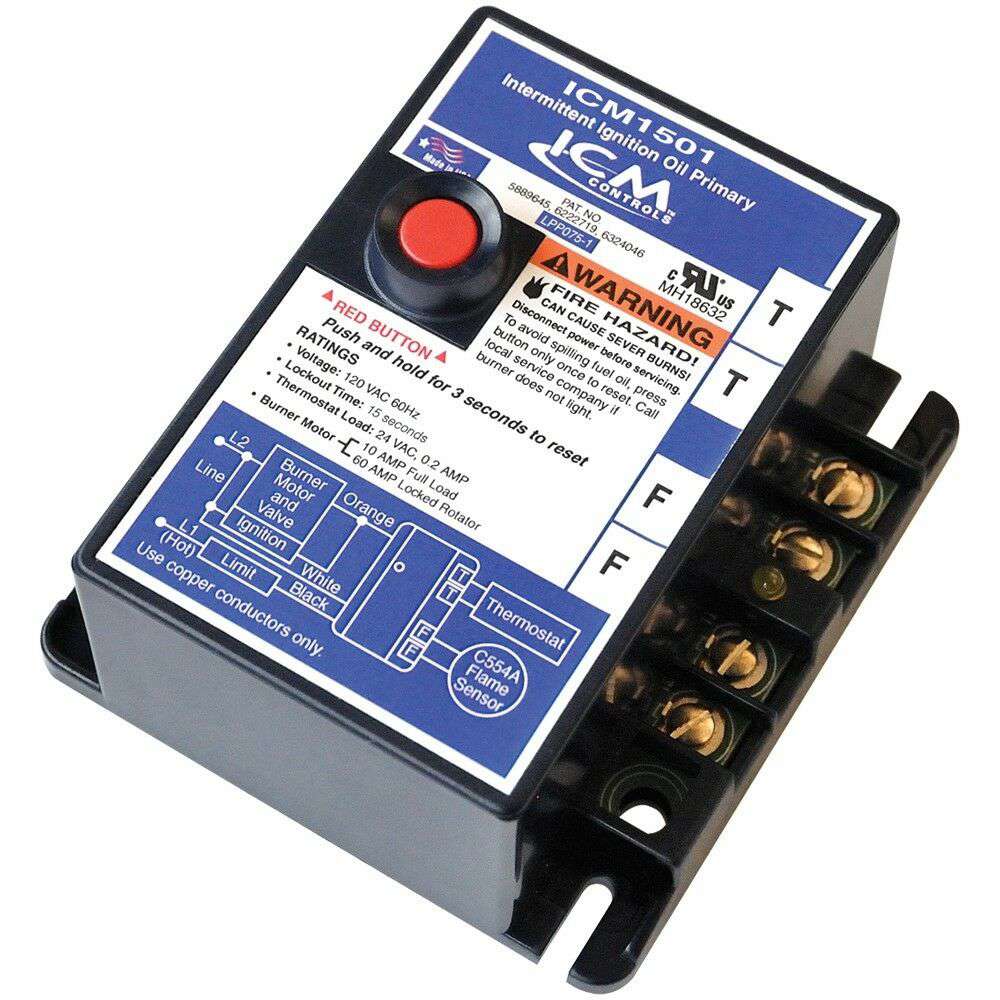 ICM Controls ICM1501 Intermittent Ignition Oil Burner Primary Control, 15-Second Safety Timing in Muscat Oman ICM Controls ICM1501 Intermittent Ignition Oil Burner Primary Control, 15-Second Safety Timing in Muscat Oman