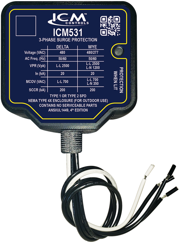 ICM Controls ICM531 3-PHASE SURGE PROTECTIVE DEVICE, 480VAC (DELTA) OR 277/480VAC (WYE) in Muscat Oman ICM Controls ICM531 3-PHASE SURGE PROTECTIVE DEVICE, 480VAC (DELTA) OR 277/480VAC (WYE) in Muscat Oman