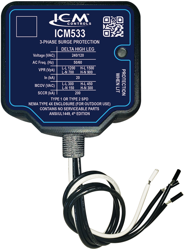 ICM Controls ICM533 3-PHASE SURGE PROTECTIVE DEVICE DELTA HIGH-LEG 120/240 VAC in Muscat Oman ICM Controls ICM533 3-PHASE SURGE PROTECTIVE DEVICE DELTA HIGH-LEG 120/240 VAC in Muscat Oman